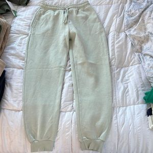 light green zara sweat pants